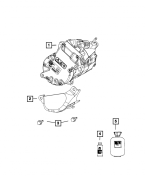 Компрессор кондиционера Jeep Grand Cherokee WL 22-26 PHEV