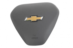 Подушка безопасности airbag в руль водительская Chevrolet Volt 16- серая, стрельнувшая, поплавлены фишки