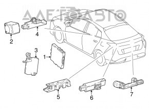 Modulul de control al cheii inteligente Toyota Prius 16-