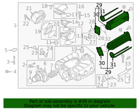 Intercooler stânga Porsche Cayenne 958 11-17 4.8 Turbo