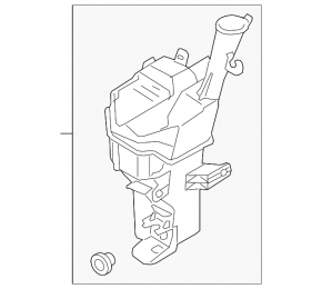 Rezervor de apă spălare Kia Forte 4d 14-16 fără motor, cu capac