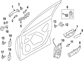Петля двери нижняя передняя левая Subaru Forester 25-26