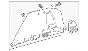 Capacul arcului drept Toyota Rav4 13-18 hibrid