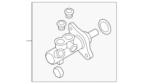 Главный тормозной цилиндр с бачком Porsche Cayenne 958 11-14