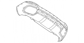 Губа заднего бампера Mercedes X167 GLS 450 580 24-26 AMG pkg, без фаркопа
