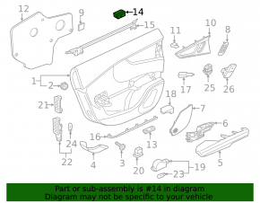 Scrumieră ușă spate dreapta Audi A6 C7 12-18, bej, fără cutie