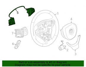 Кнопки управления на руле BMW 5 F10 13-16 M Sport