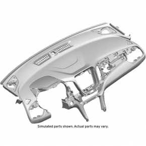 Торпедо передняя панель без AIRBAG Chevrolet Equinox 18-19 черная