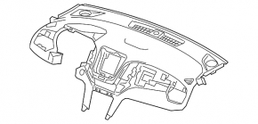 Торпедо передняя панель с AIRBAG Chevrolet Equinox 18-19 черная