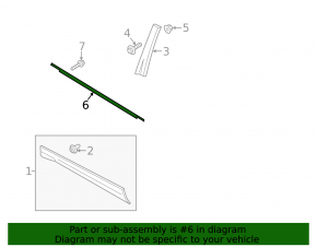 Moldură ușă-geam față centrală dreapta Ford Escape MK3 13-19 crom