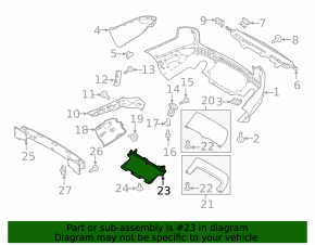 Заглушка заднего бампера Land Rover Range Rover Sport 14-22 под фаркоп