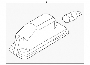Lampă de înmatriculare bara spate stânga VW Golf 15-