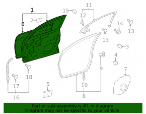 Дверь голая передняя правая Lexus GS300 GS350 GS430 GS450h 06-11