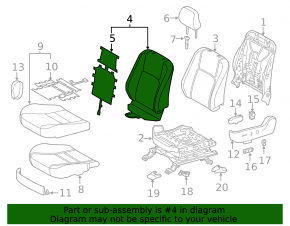 Водительское сидение Lexus CT200h 14-17 с airbag, электрическое, кожа коричневая