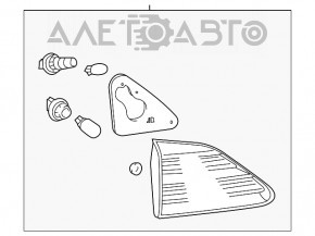 Lampă interioară capac portbagaj stânga Lexus RX350 13-15 restilizat nou neoriginal