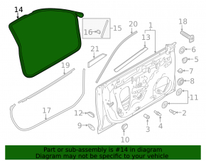 Уплотнитель дверного проема передний правый Audi A5 F5 17-24 5D