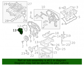 Передняя крышка ГБЦ левая Infiniti Q50 14-15 3.7 VQ37VHR