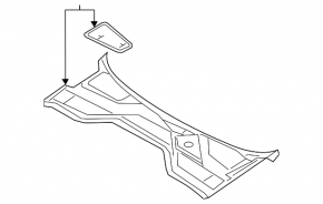 Grilă ștergătoare de parbriz din plastic pentru Audi A8 10-18