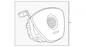 Подушка безопасности airbag в руль водительская VW Jetta 19-26