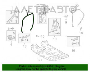 Garnitură de ușă față stânga pentru Lexus RX350 RX450h 10-15