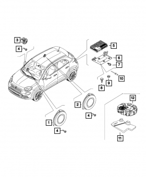 Сабвуфер Fiat 500X 16-21