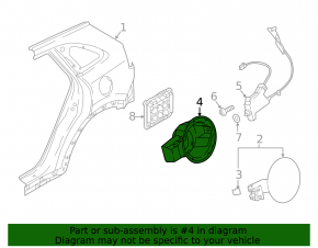 Корпус лючка бензобака Kia Niro 17-22 HEV, PHEV