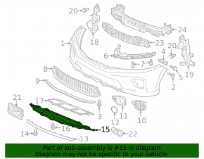 Защита переднего бампера Honda Accord 13-15 2d