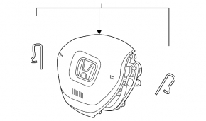 Подушка безопасности airbag в руль водительская Honda Accord 18-22 стрельнувшая