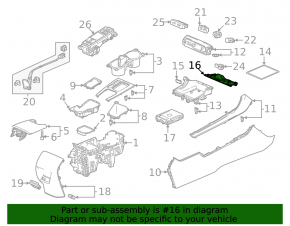Накладка центральной консоли с подстаканниками Honda Civic XI FE/FL 22-26 под акпп, без подсветки