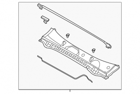 Решетка дворников пластик Kia K5 21-24