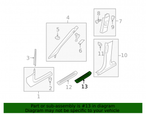 Накладка порога внешняя задняя левая Audi Q5 8R 09-17 черн с хромом царапины, тычка