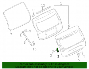 Кронштейн отбойника двери багажника левый Nissan Murano z52 15-24
