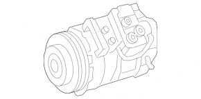 Компрессор кондиционера Mercedes W212 12-13 с магнитной муфтой