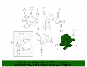 Подушка двигателя левая Mitsubishi Outlander 08-13 2.4