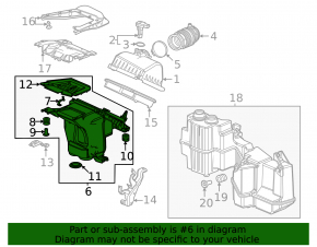 Нижняя крышка корпуса воздушного фильтра Honda Civic XI FE/FL 22-26 2.0