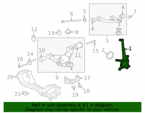 Цапфа передняя левая Lexus LX570 16-21