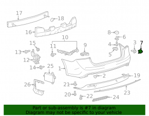 Заглушка заднего бампера левая Toyota Avalon 13-18