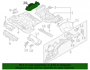 Защита днища багажника VW Passat 20-22