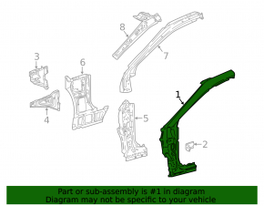 Стойка кузова передняя правая Toyota Camry v70 18-24 черн