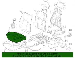 Водительское сидение Toyota Rav4 13-15 без airbag, ткань беж