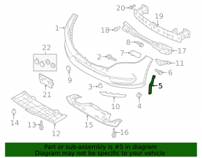 Крепление переднего бампера арки левое Mazda CX-5 17-21