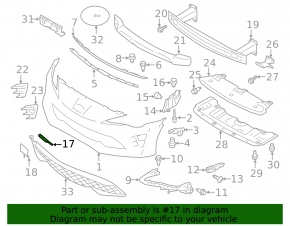 Заглушка буксировчоного крюка переднего бампера Toyota GT86 17-20