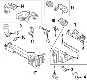 Debitmetru de aer Nissan Rogue 22-23 1.5T us construit