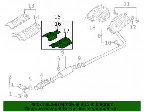 Scut termic sub caroserie spate Hyundai Sonata 11-15