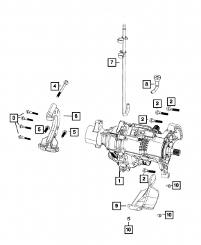 Кронштейн крепления переднего редуктора Jeep Cherokee KL 14-16 тип 1