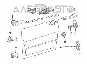 Петля двери верхняя передняя правая Fiat 500X 16-18