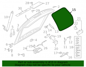 Уплотнитель резина двери багажника Audi Q3 83A 19-25