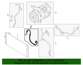 Conductă de aer condiționat condensator-compresor Nissan Murano 25-26