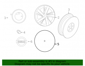 Колпак колесный R16 Nissan Altima 13-18