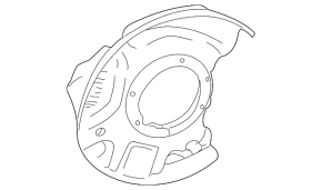 Capac disc de frână față stânga pentru Lexus LX 98-07